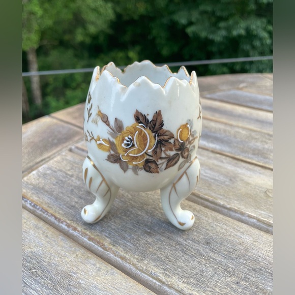 Vintage Napco Japanese Hand Painted Egg Vase - Picture 1 of 7